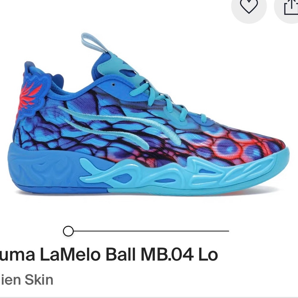 Puma Blue Aqua Multicolor Low-Top Basketball Sneakers
